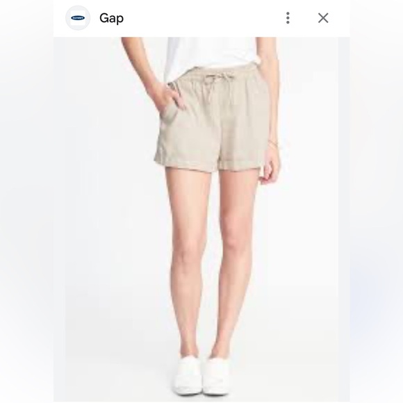 Old Navy linen blend Beige Shorts- mid‎ rise. NWT. Retail 25 - Picture 1 of 5
